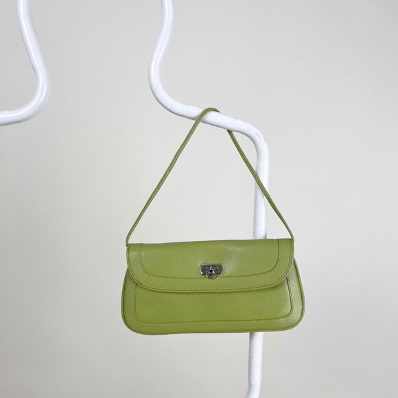 Vintage Baguette Bag Pebbled Leather Shoulder Bag Purse Handbag Clutch 90s Y2K - Picture 5 of 5